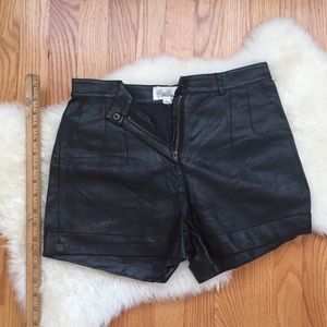 Forever 21 faux leather high waist shorts